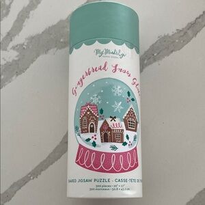 My Mind's Eye Gingerbread Snow Globe Puzzle - Green and White